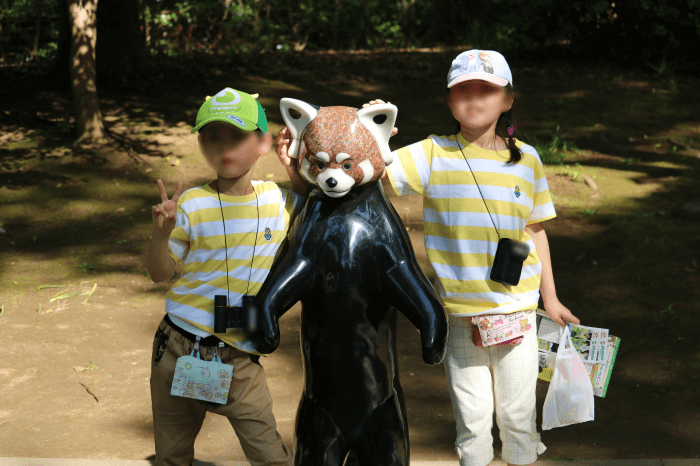 千葉市動物公園のレッサーパンダ「風太」の像